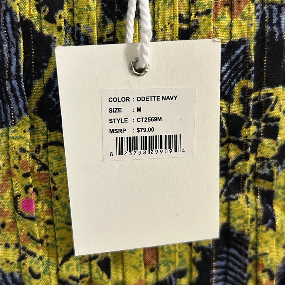 Floral Ruffle Women's Top - Yellow and Blue - Picture 5 of 6